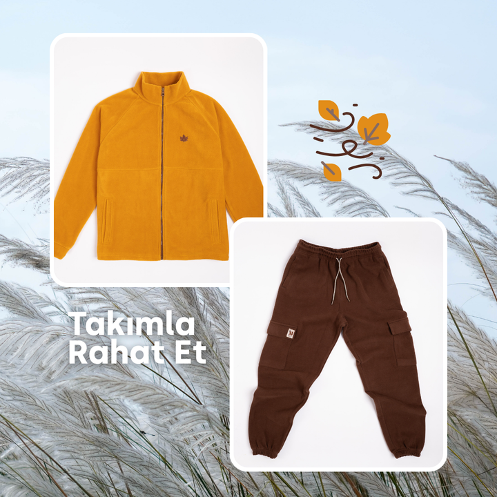 Fall Fermuarlı Polar - Sonbahar Sarısı