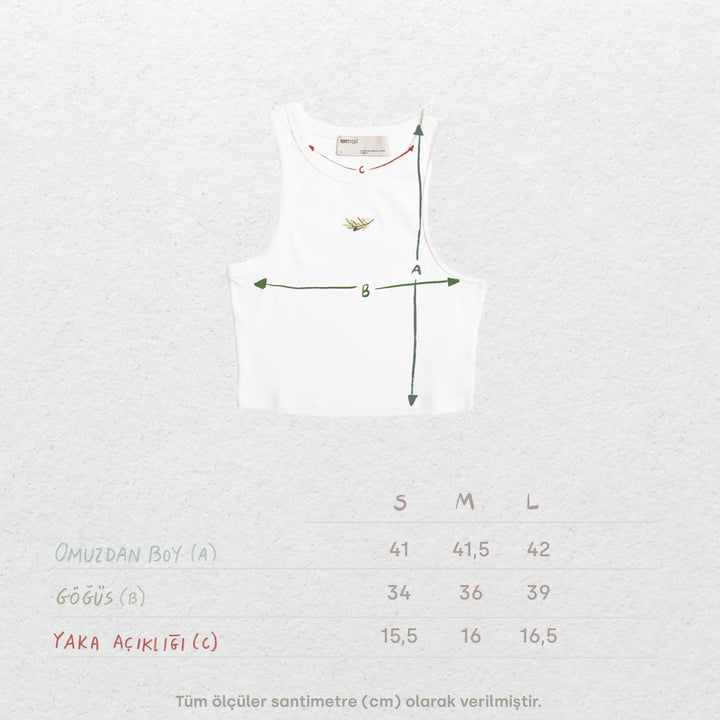 Ayvalık Crop Top - Beyaz