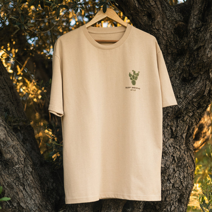 Keep Growing Wild Tshirt - Safari Bej