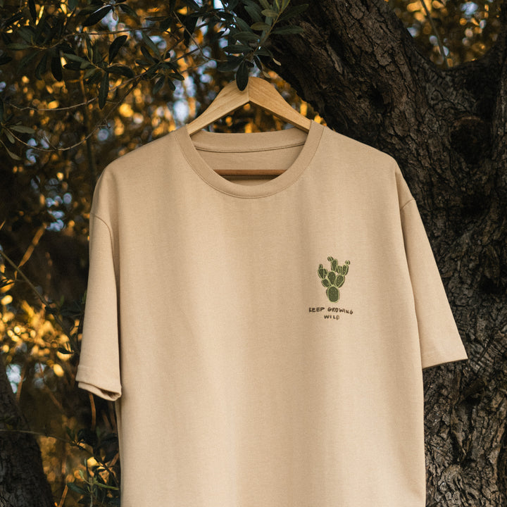 Keep Growing Wild Tshirt - Safari Bej