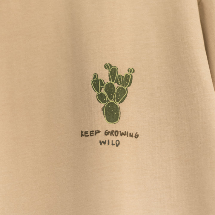 Keep Growing Wild Tshirt - Safari Bej