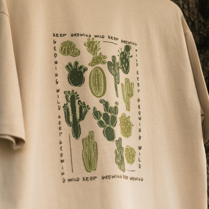 Keep Growing Wild Tshirt - Safari Bej