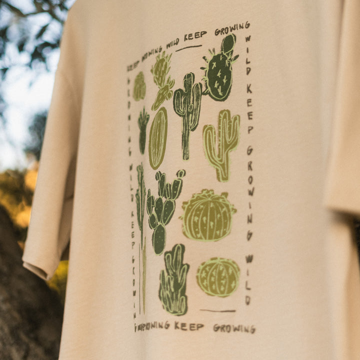 Keep Growing Wild Tshirt - Safari Bej