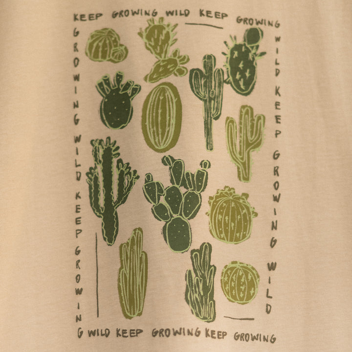 Keep Growing Wild Tshirt - Safari Bej