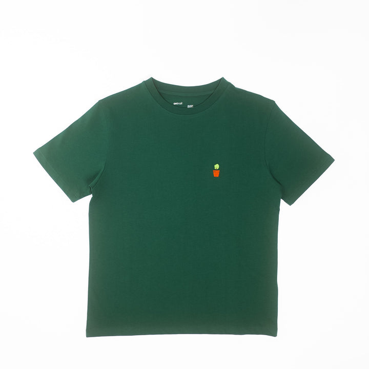 Flowerpot Tshirt - Koyu Yeşil