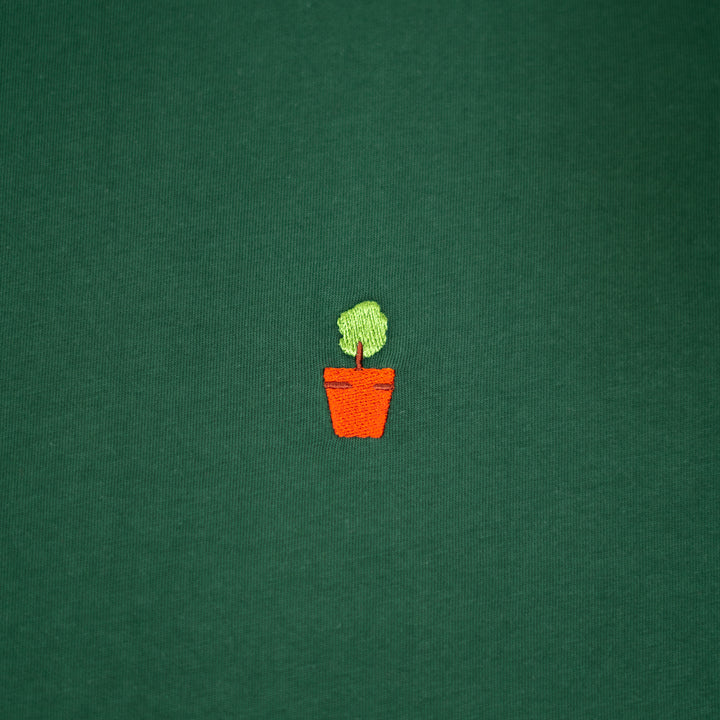 Flowerpot Tshirt - Koyu Yeşil