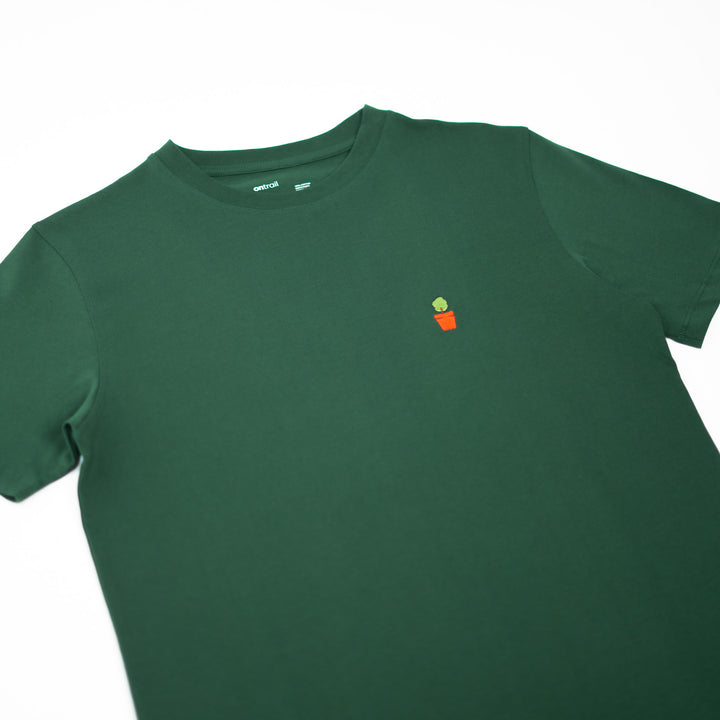 Flowerpot Tshirt - Koyu Yeşil