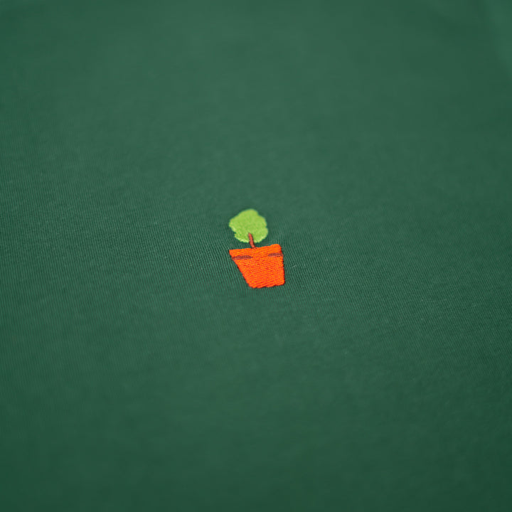 Flowerpot Tshirt - Koyu Yeşil