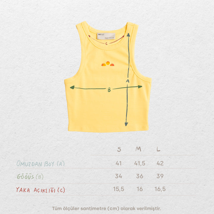 Sunset Dreams Crop Top - Sarı