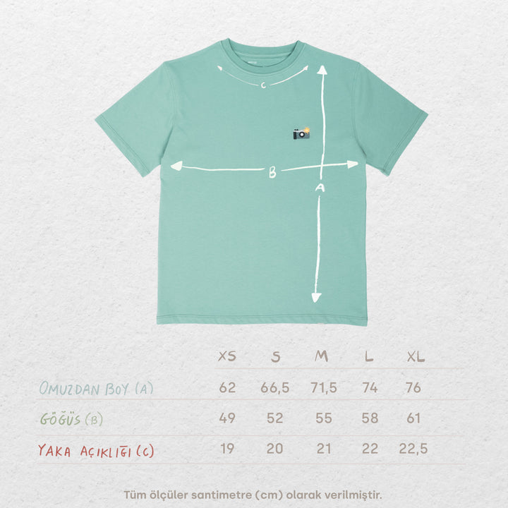 Camera Tshirt - Su Yeşili