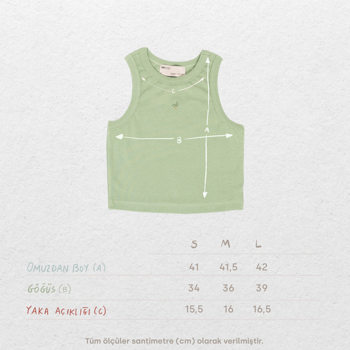 Palm Crop Top - Matcha