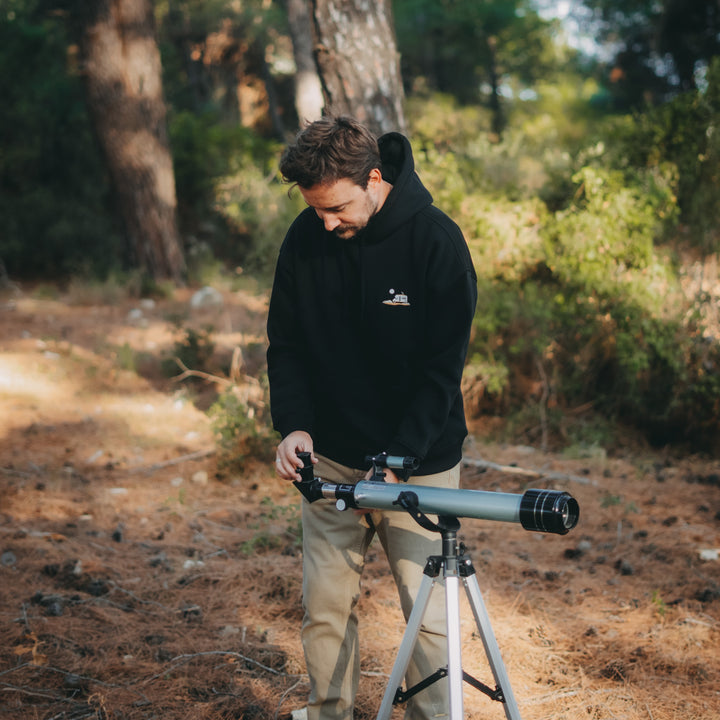 Moon Gazing Hoodie - Siyah