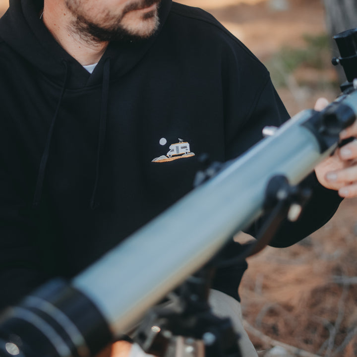 Moon Gazing Hoodie - Siyah