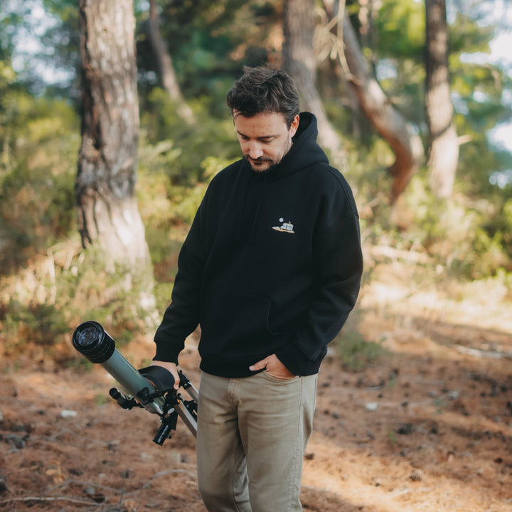 Moon Gazing Hoodie - Siyah