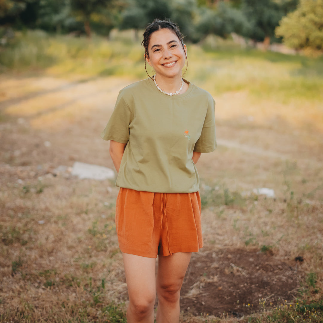 Şile Bezi Şort - Kil Rengi