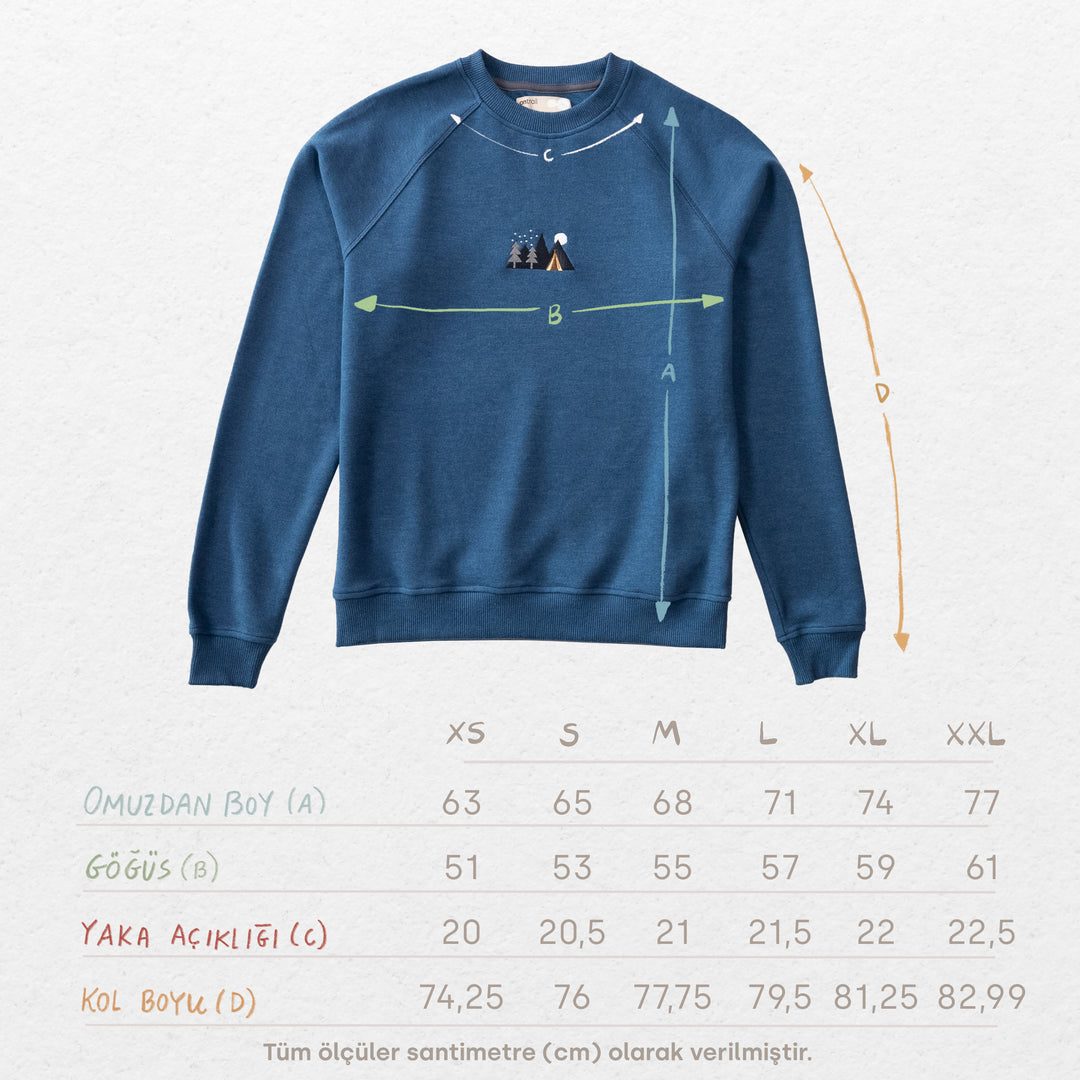 Under the Stars Sweatshirt - İndigo Mavi