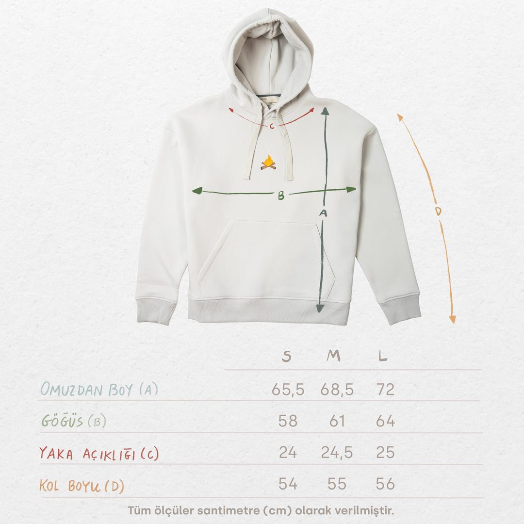 Camp Fire Hoodie - Duman Grisi