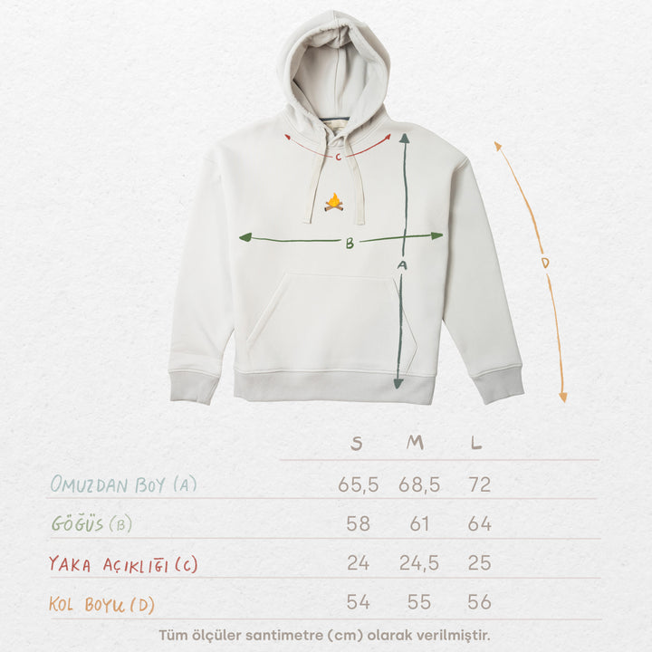 Camp Fire Hoodie - Duman Grisi