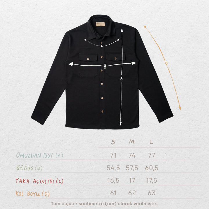 Comfort Overshirt - Siyah