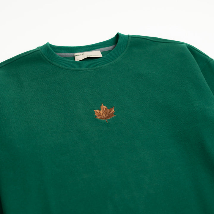 Autumn Leaf Sweatshirt - Orman Yeşili
