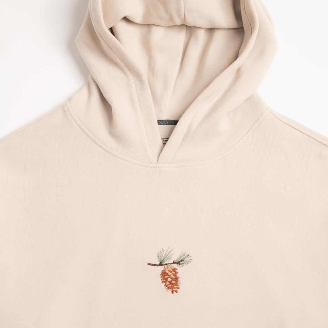 Pine Cone Hoodie – Parşömen Bej