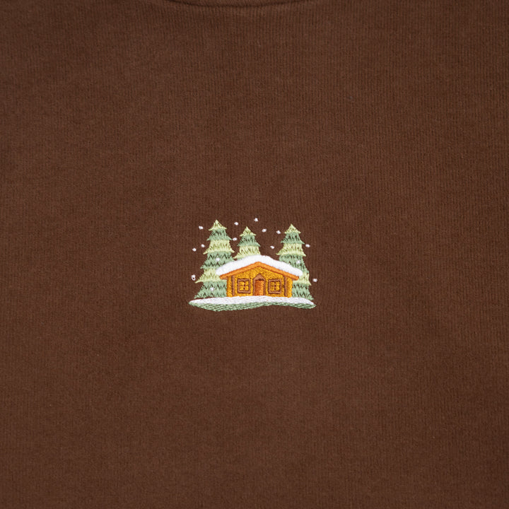 Snowy Cottage Hoodie - Toprak