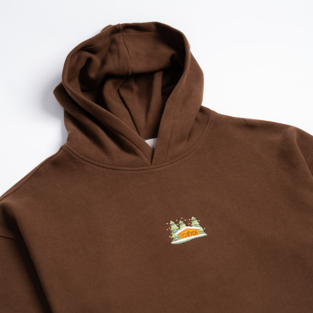 Snowy Cottage Hoodie - Toprak