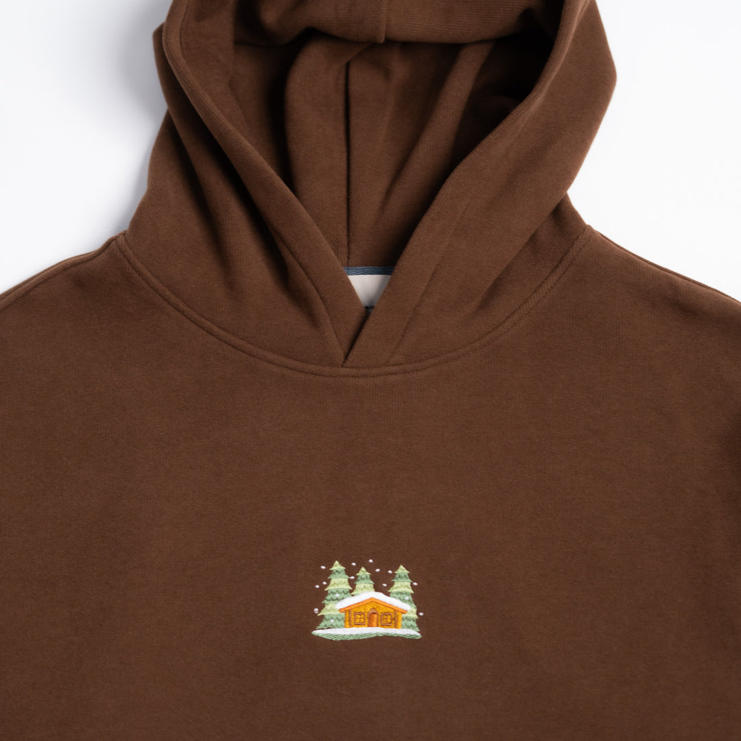 Snowy Cottage Hoodie - Toprak