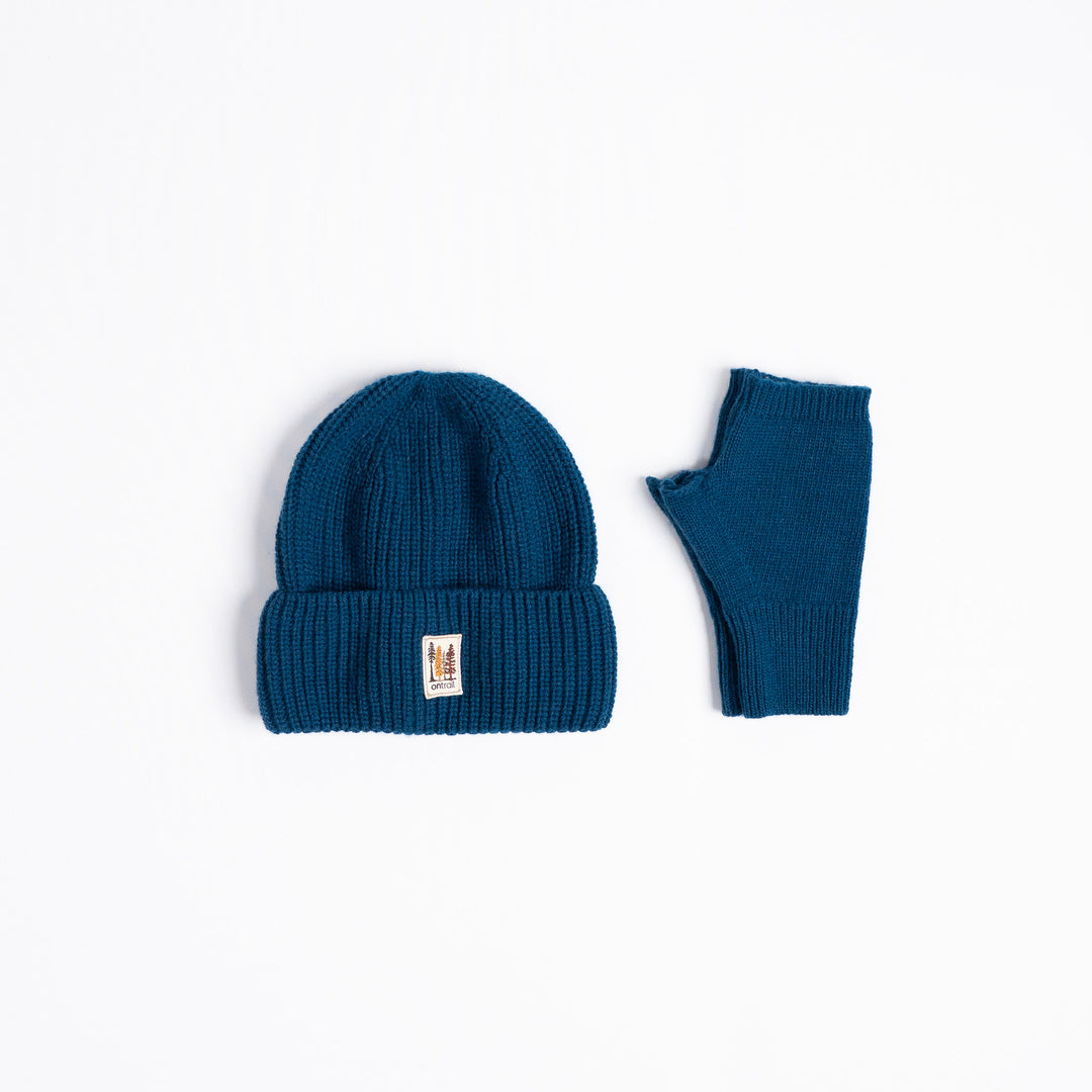 Yün Eldiven - Gece Mavisi