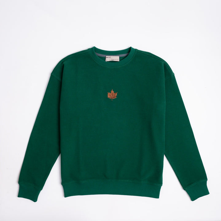 Autumn Leaf Sweatshirt - Orman Yeşili