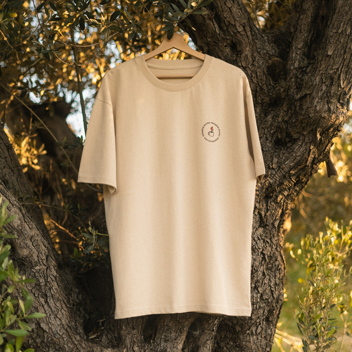 Camp Fire Drinks Tshirt - Safari Bej