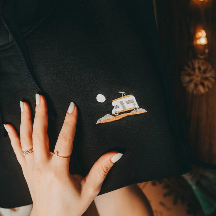 Moon Gazing Hoodie - Siyah