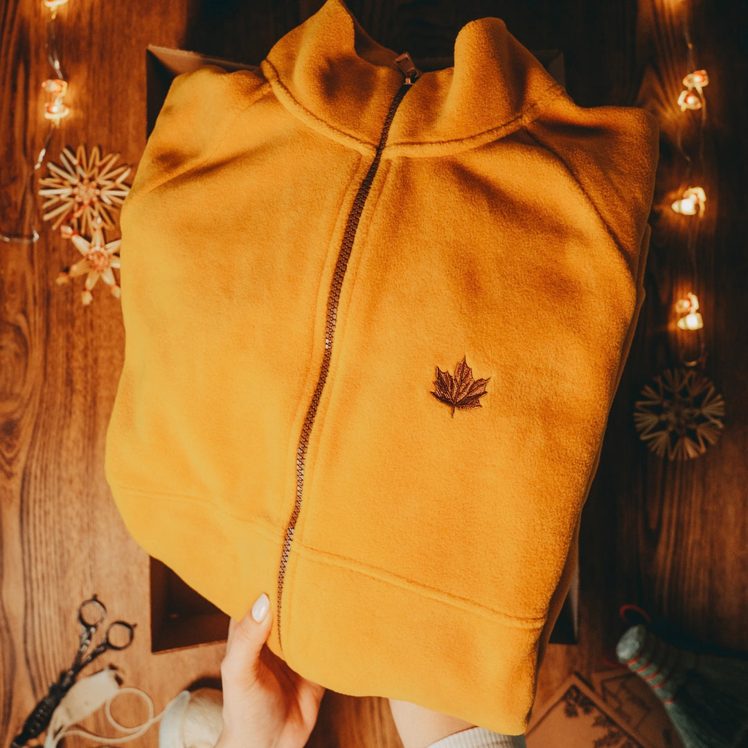 Fall Fermuarlı Polar - Sonbahar Sarısı