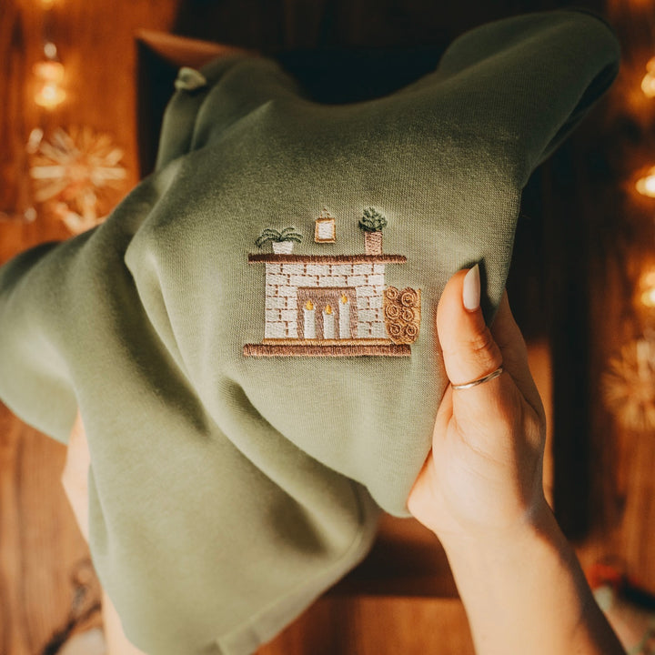 Fireplace Hoodie - Zeytin Yeşili