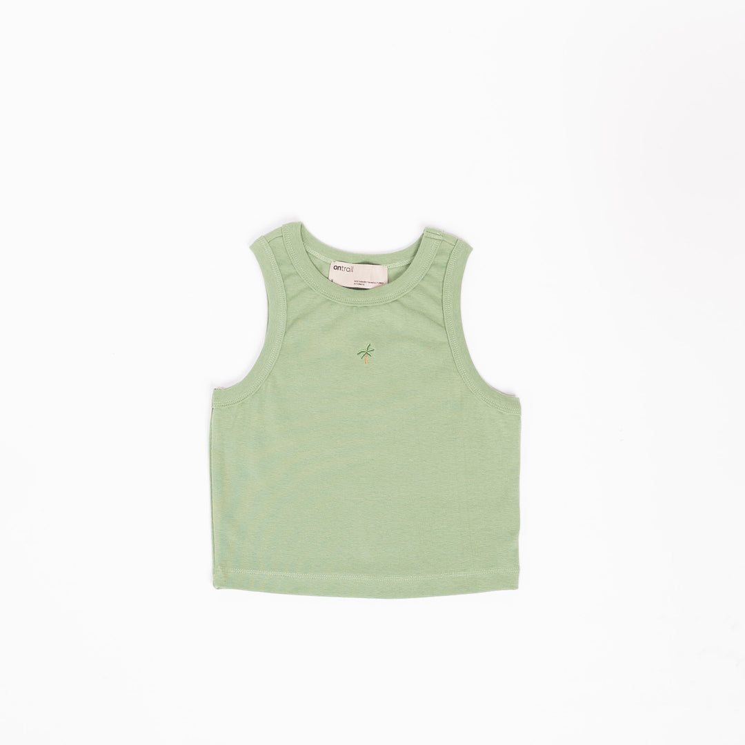 Palm Crop Top - Matcha