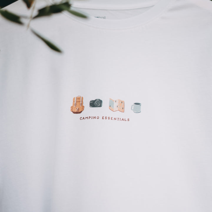 Camping Essentials Tshirt - Beyaz