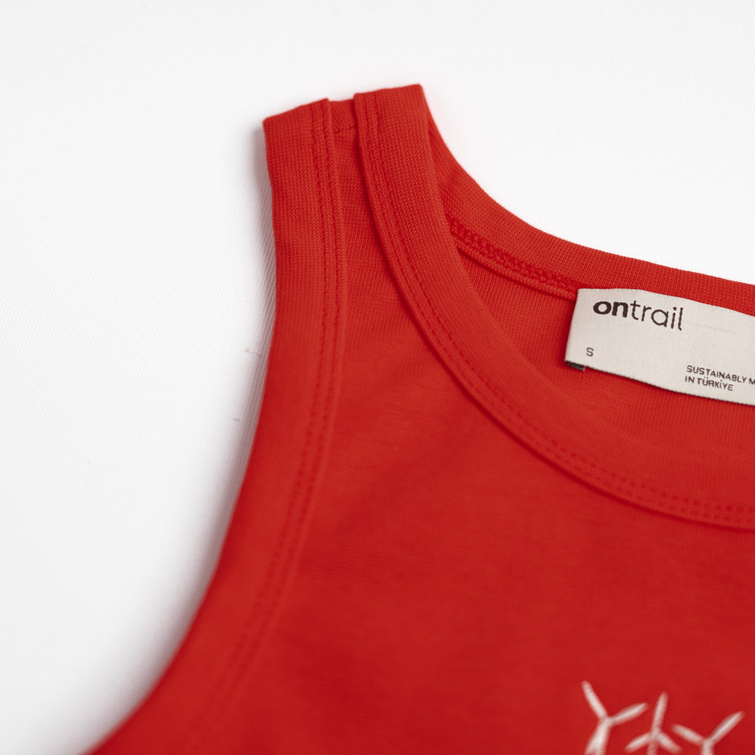 Windmills Crop Top - Nar Çiçeği