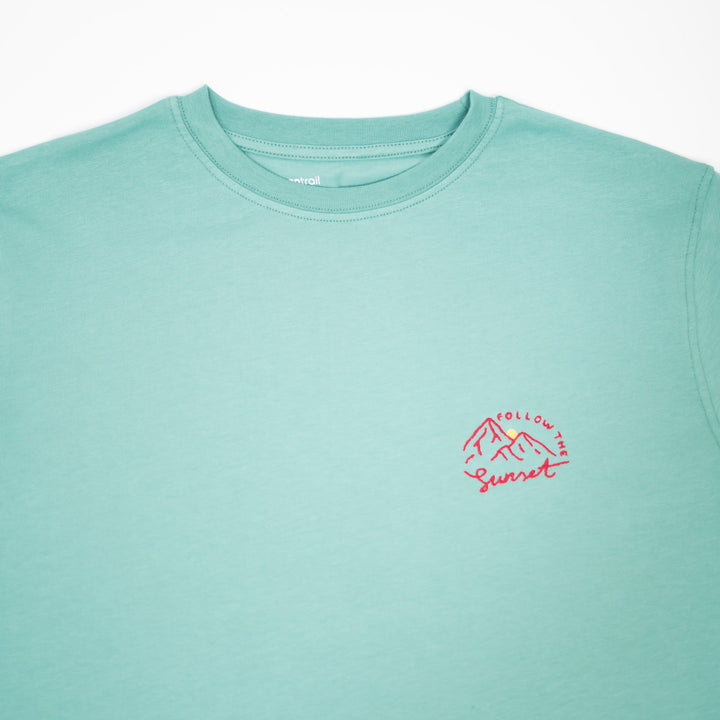 Follow The Sunset Tshirt - Su Yeşili