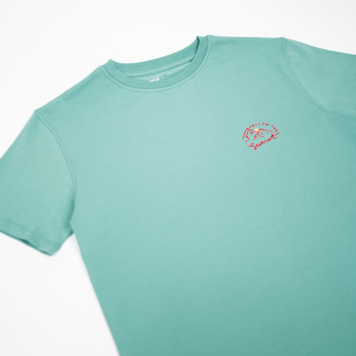 Follow The Sunset Tshirt - Su Yeşili