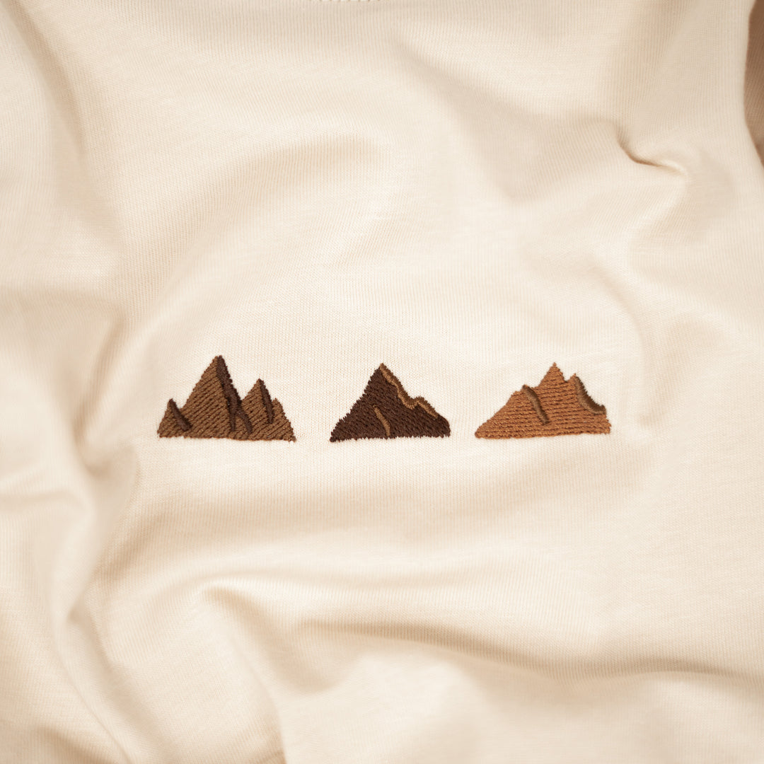 Mini Mountains Tshirt - Krem