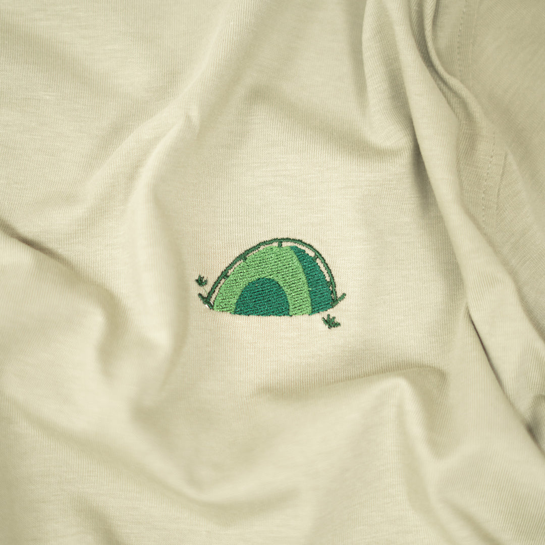Solo Camping Tshirt - Gri Yeşil