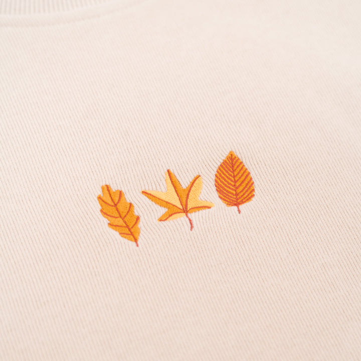 Fall Leaves Sweatshirt - Parşömen Bej