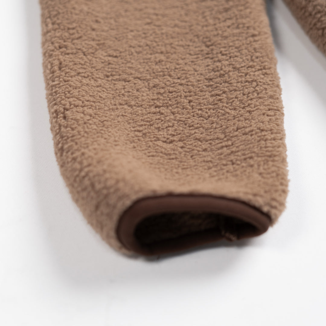 Fermuarlı Sherpa Polar - Kahve