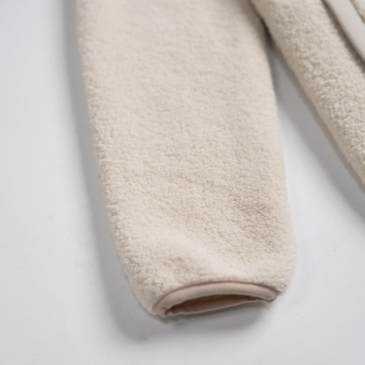 Fermuarlı Sherpa Polar - Krem