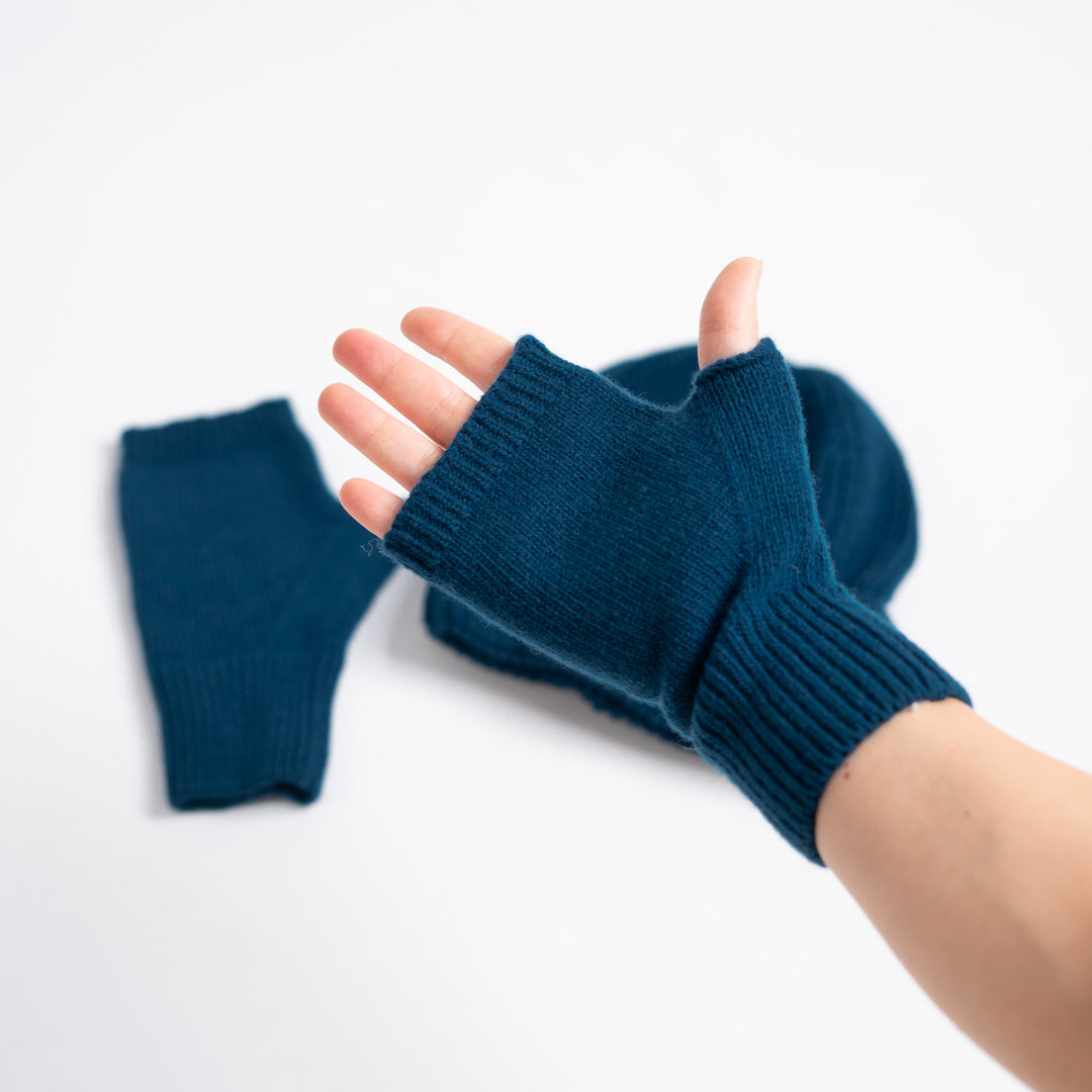 Yün Eldiven - Gece Mavisi