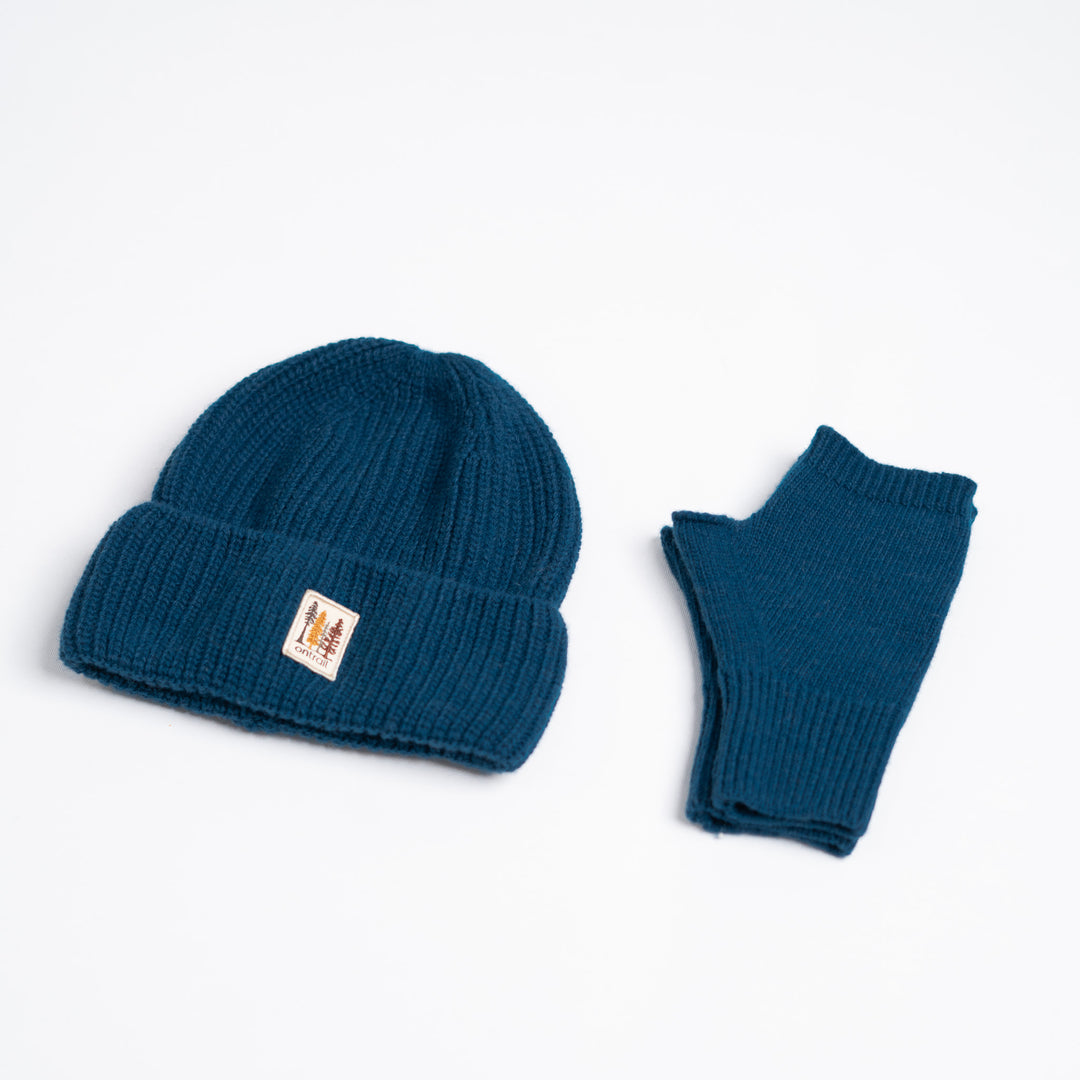 Yün Eldiven - Gece Mavisi