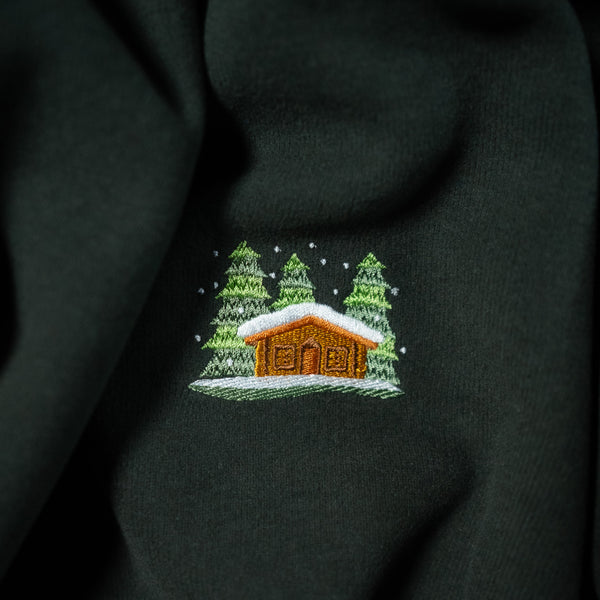 Snowy Cottage Sweatshirt - Haki