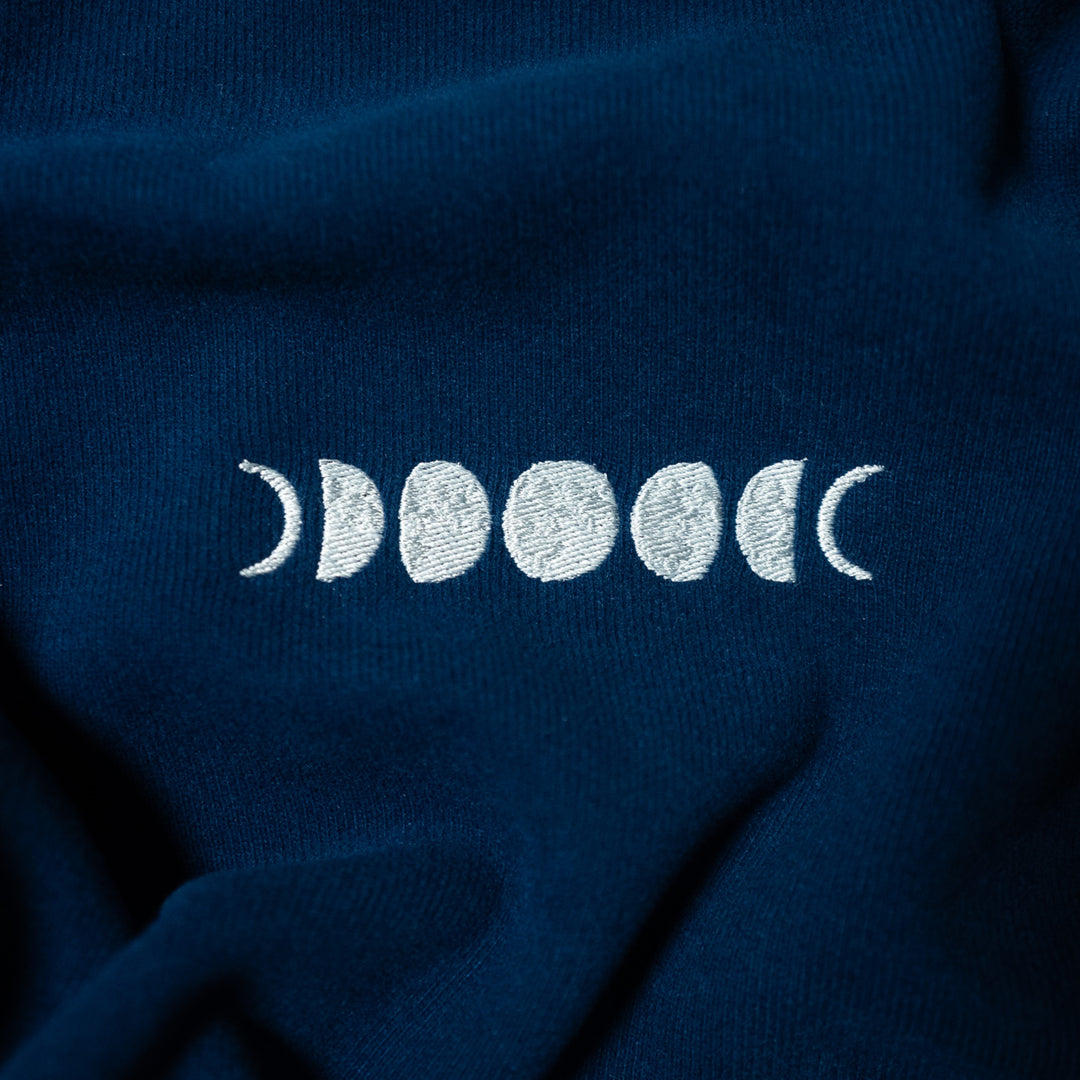 Moon Phases Sweatshirt - Gece Mavisi