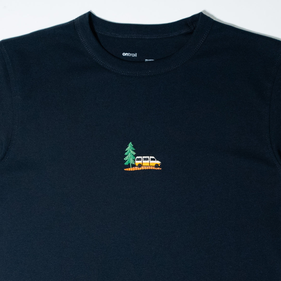 Vanlife & Pine Tshirt - Koyu Lacivert