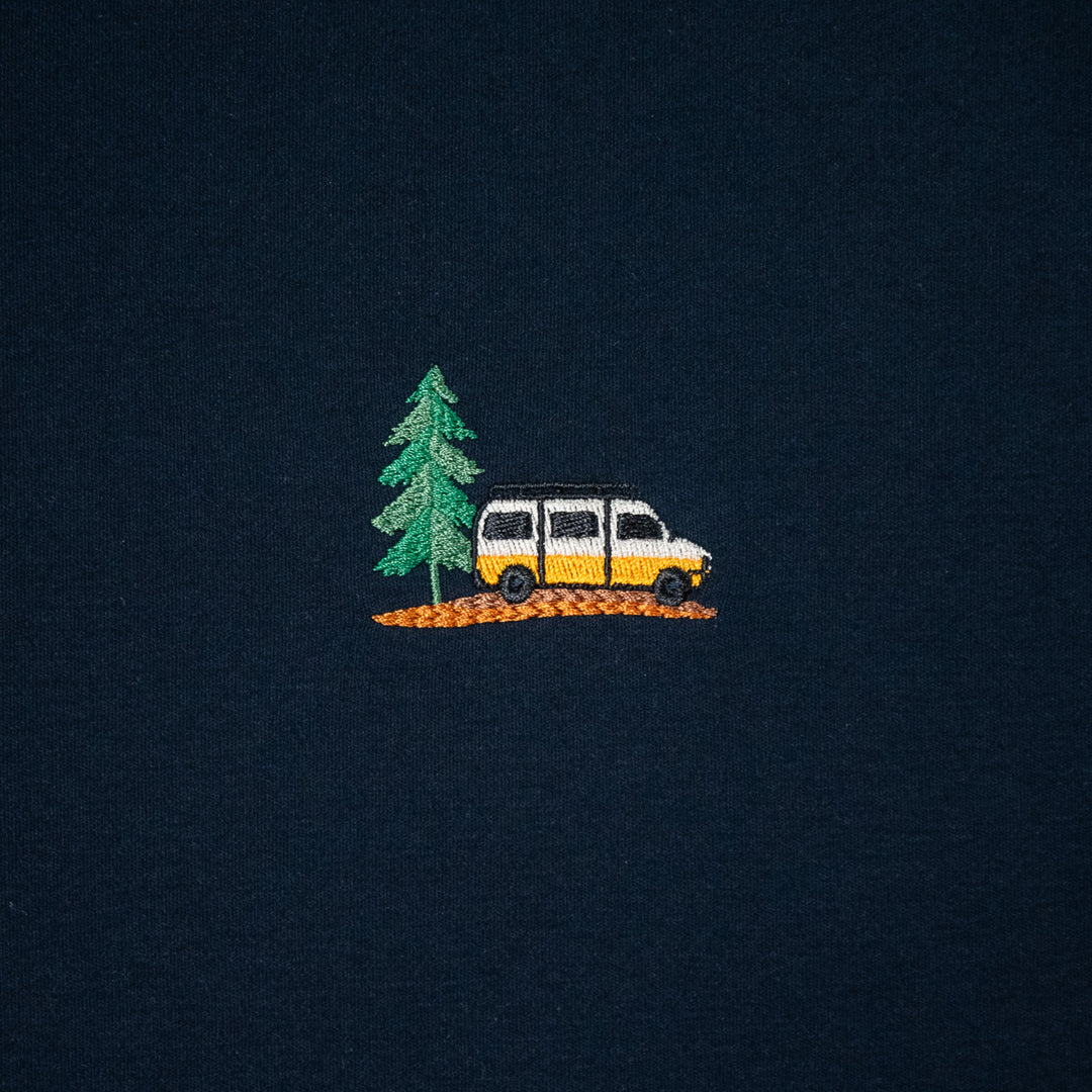 Vanlife & Pine Tshirt - Koyu Lacivert